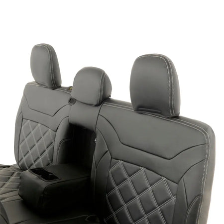 Mitsubishi Barbarian Tailored Leatherette Seat Covers (2016 Onwards) - Black - UK Custom Covers