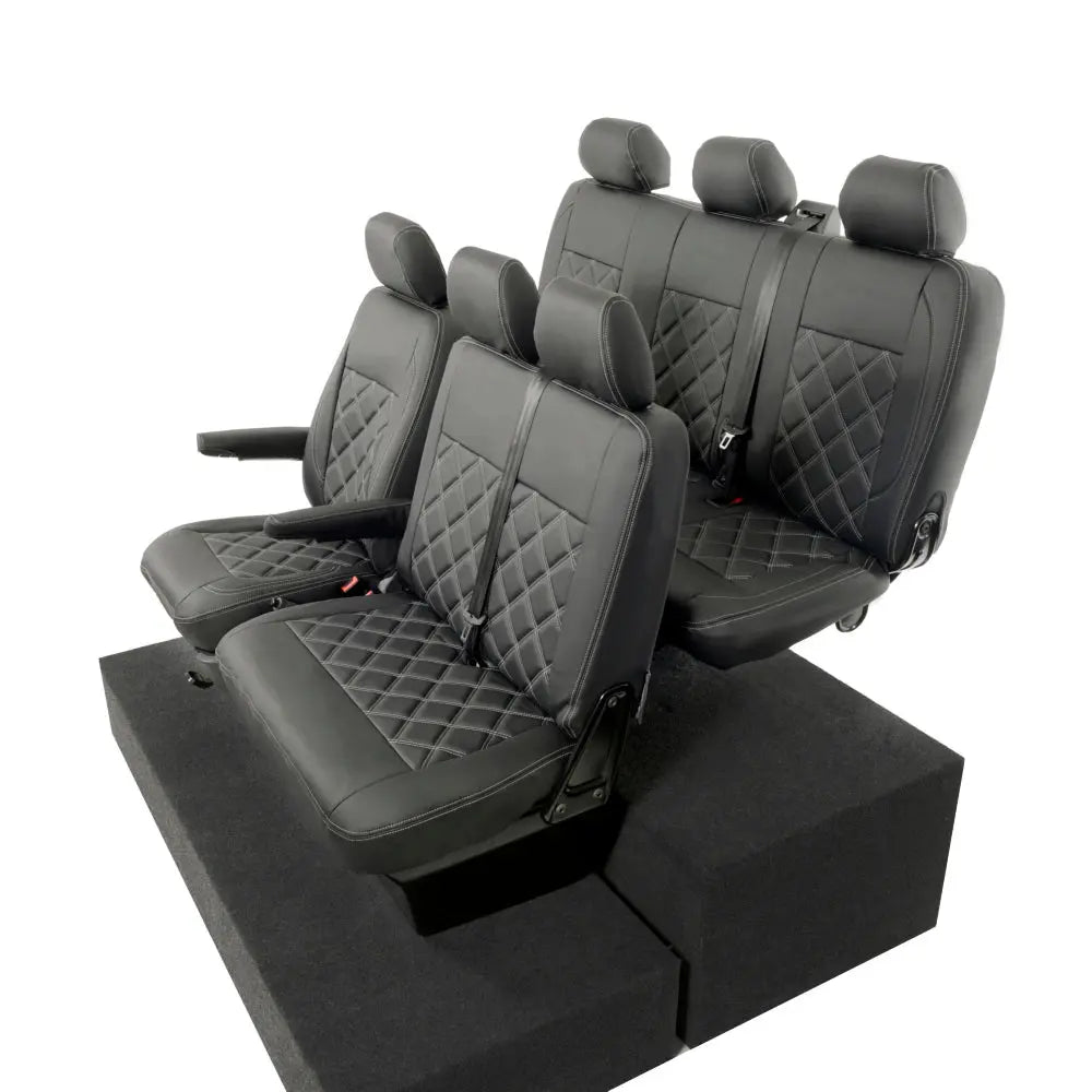 VW T5 / T5.1 Transporter Tailored Leatherette Seat Covers (2003-2015) - UK Custom Covers