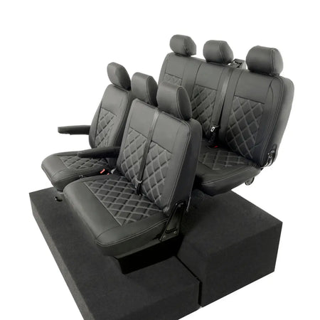 VW T5 / T5.1 Transporter Tailored Leatherette Seat Covers (2003-2015) - UK Custom Covers