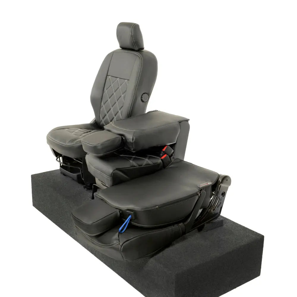 Toyota Proace City Tailored Leatherette Seat Covers (2018 Onwards) - Black - UK Custom Covers