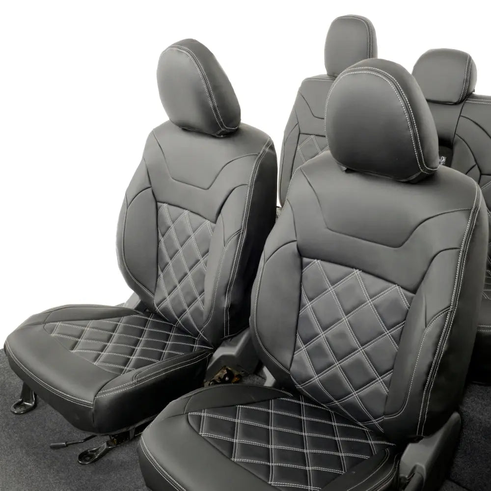 Mitsubishi Barbarian Tailored Leatherette Seat Covers (2016 Onwards) - Black - UK Custom Covers