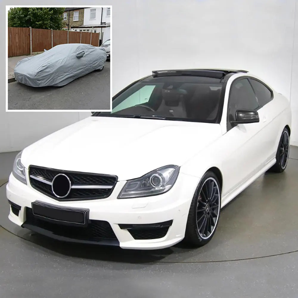 Mercedes C63 Coupe Indoor/Outdoor Car Cover (2008-2015) Silver - UK Custom Covers