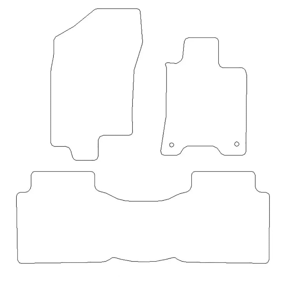 Fits Nissan Navara NP300 Front & Rear Floor Mats (2016 Onwards) - UK Custom Covers