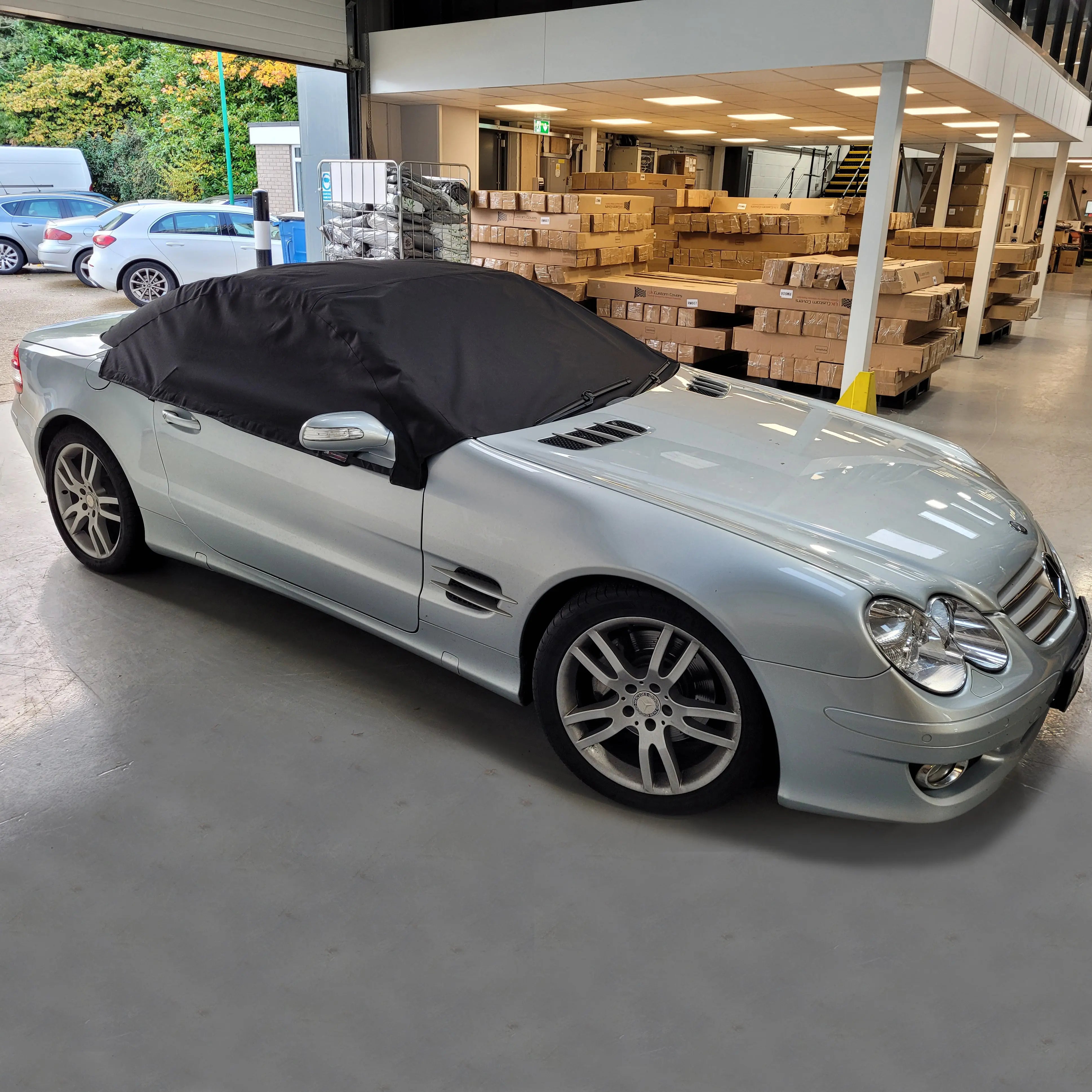 Mercedes SL Soft Top Half Cover Roof Protector (2001-2011) - UK Custom Covers