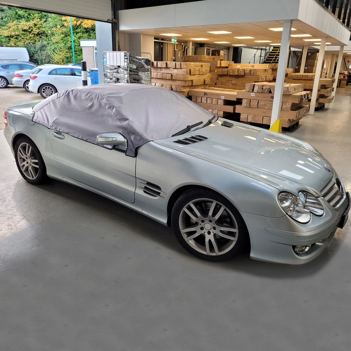 Mercedes SL Soft Top Half Cover Roof Protector (2001-2011) - UK Custom Covers