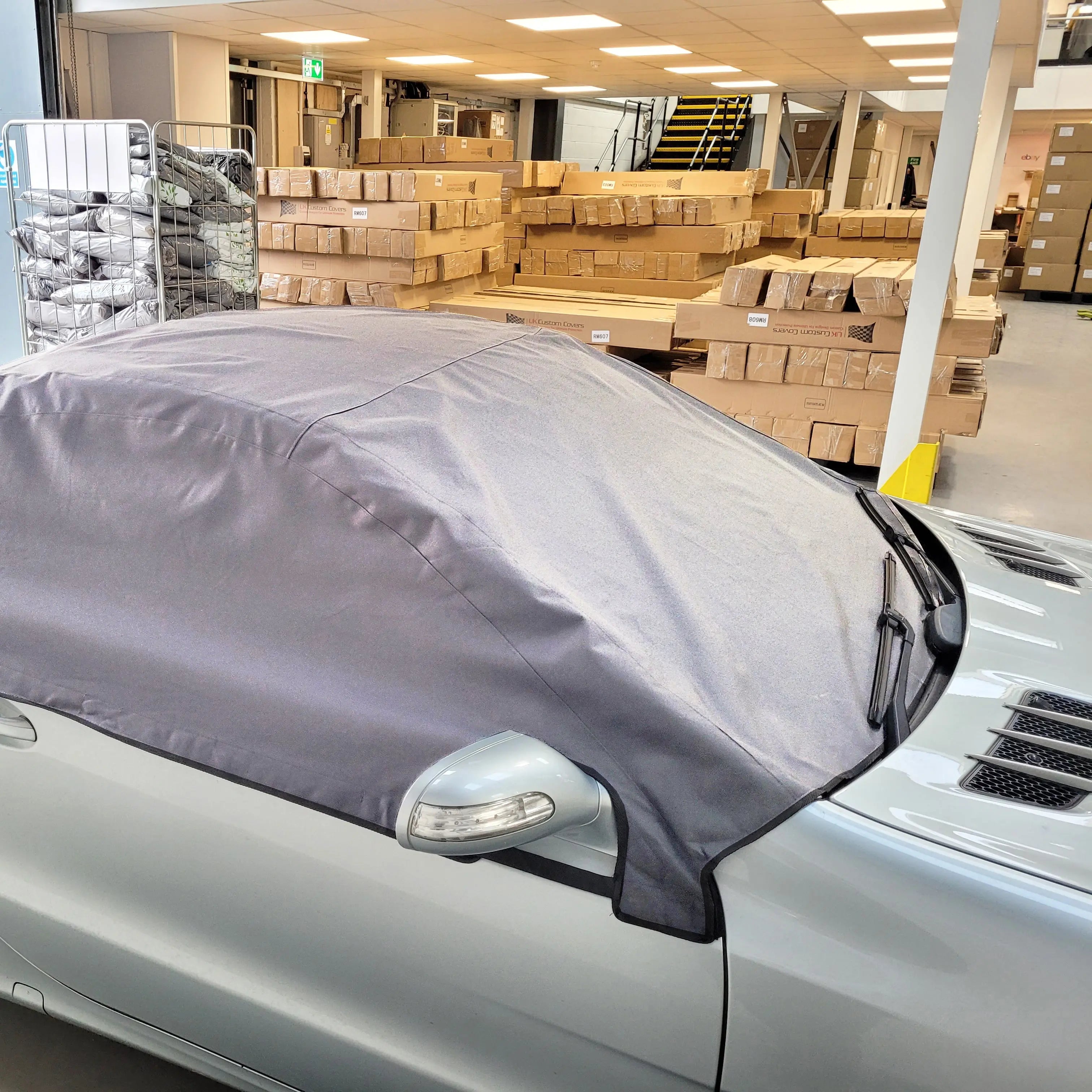 Mercedes SL Soft Top Half Cover Roof Protector (2001-2011) - UK Custom Covers