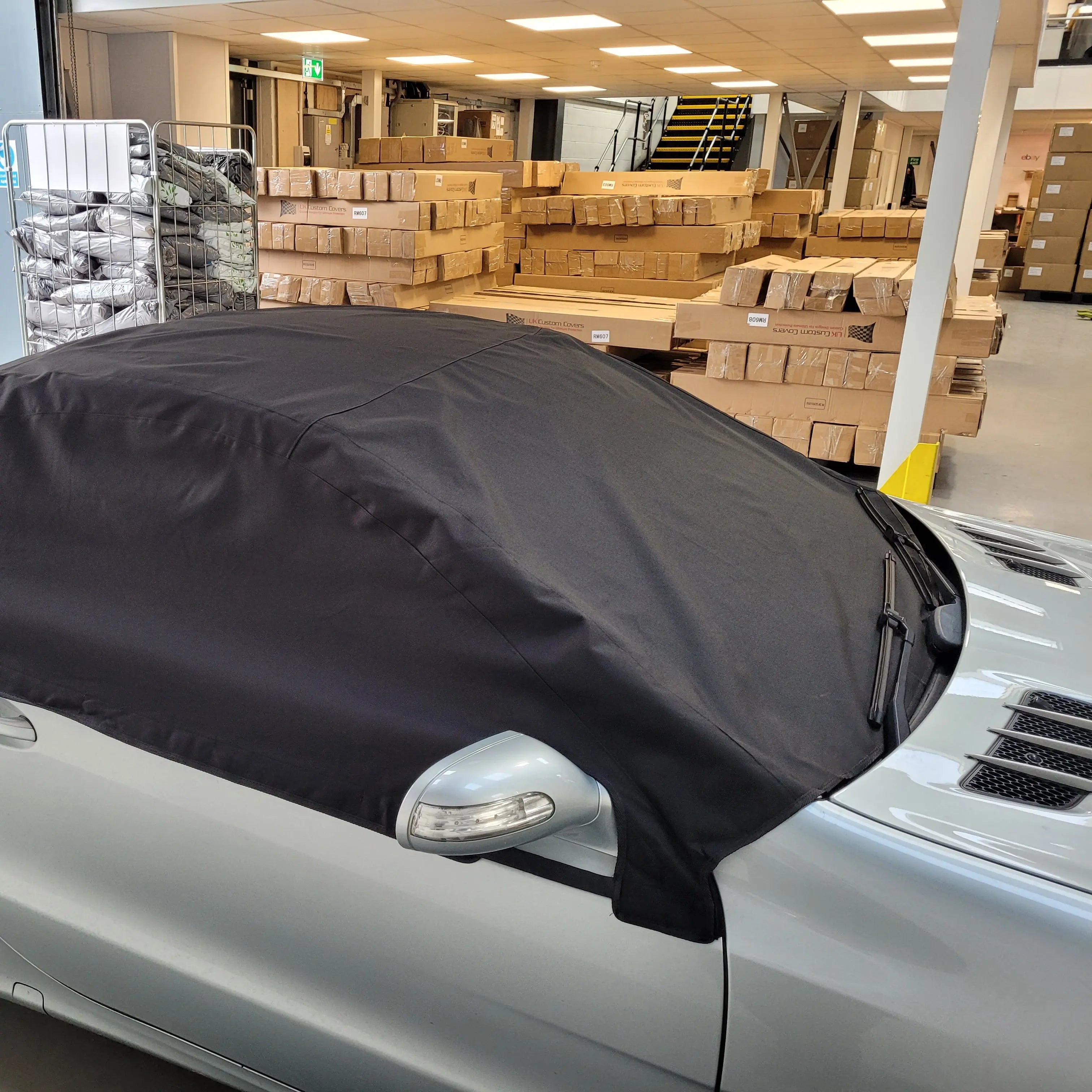 Mercedes SL Soft Top Half Cover Roof Protector (2001-2011) - UK Custom Covers