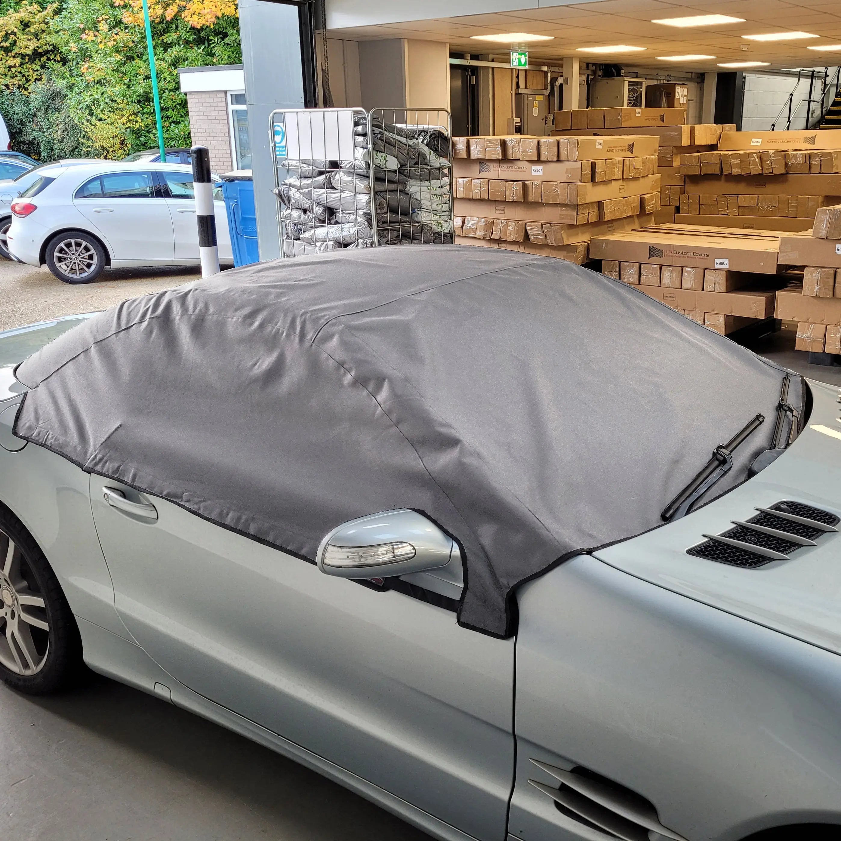 Mercedes SL Soft Top Half Cover Roof Protector (2001-2011) - UK Custom Covers