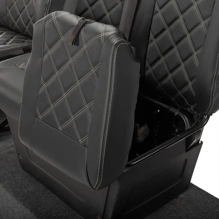Iveco Daily Tailored Leatherette Front Seat Covers (2014-2022) - Black - UK Custom Covers