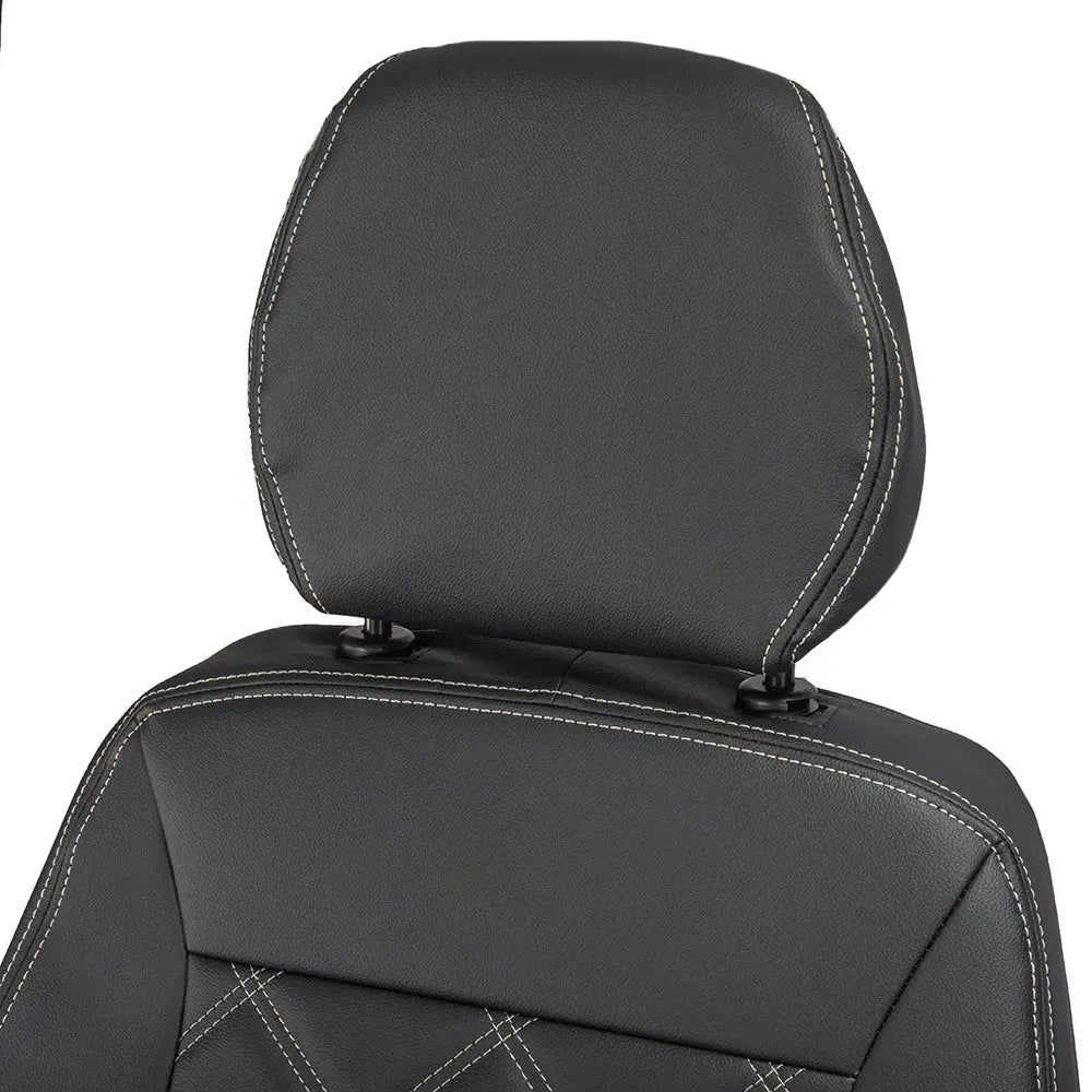 Iveco Daily Tailored Leatherette Front Seat Covers (2014-2022) - Black - UK Custom Covers