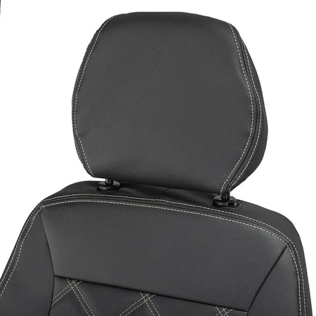 Iveco Daily Tailored Leatherette Front Seat Covers (2014-2022) - Black - UK Custom Covers