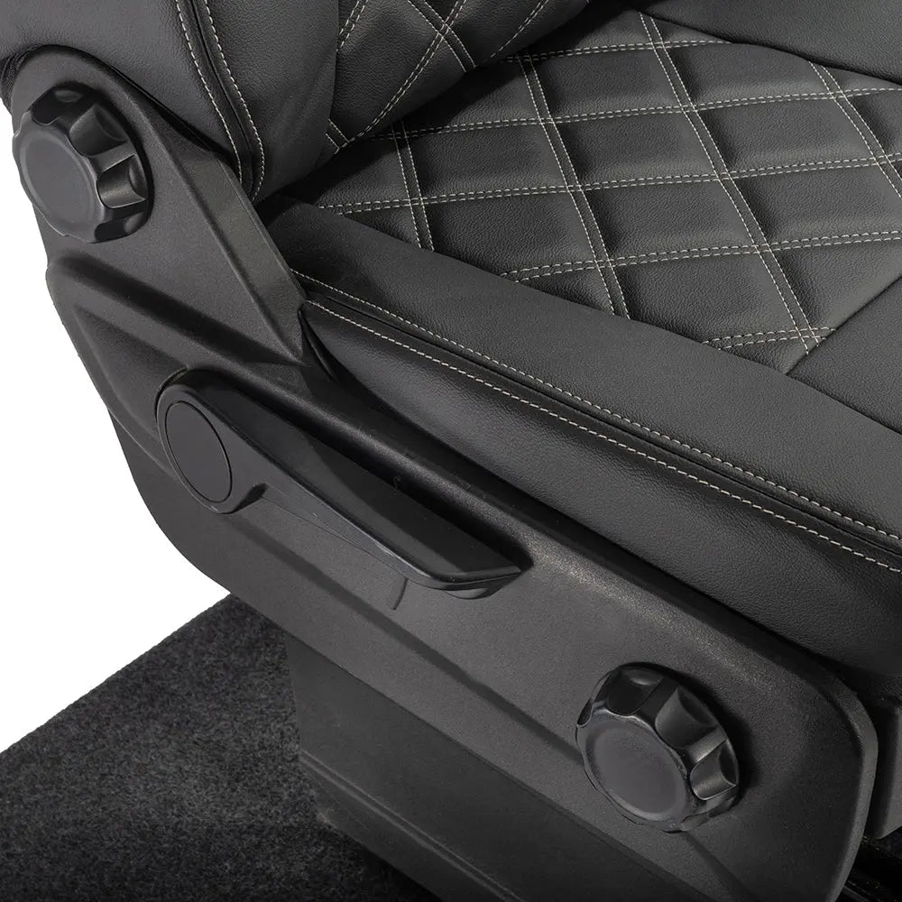 Iveco Daily Tailored Leatherette Front Seat Covers (2014-2022) - Black - UK Custom Covers