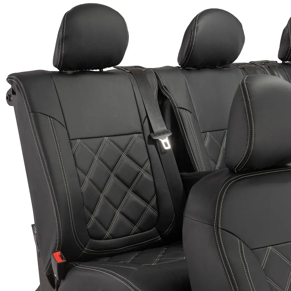 Renault Trafic Tailored Leatherette Seat Covers (2014 Onwards) - Black - UK Custom Covers