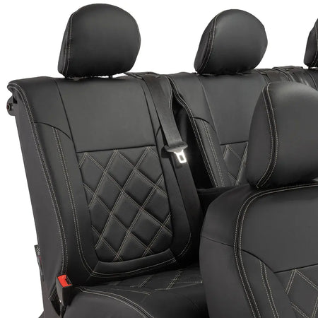 Renault Trafic Tailored Leatherette Seat Covers (2014 Onwards) - Black - UK Custom Covers