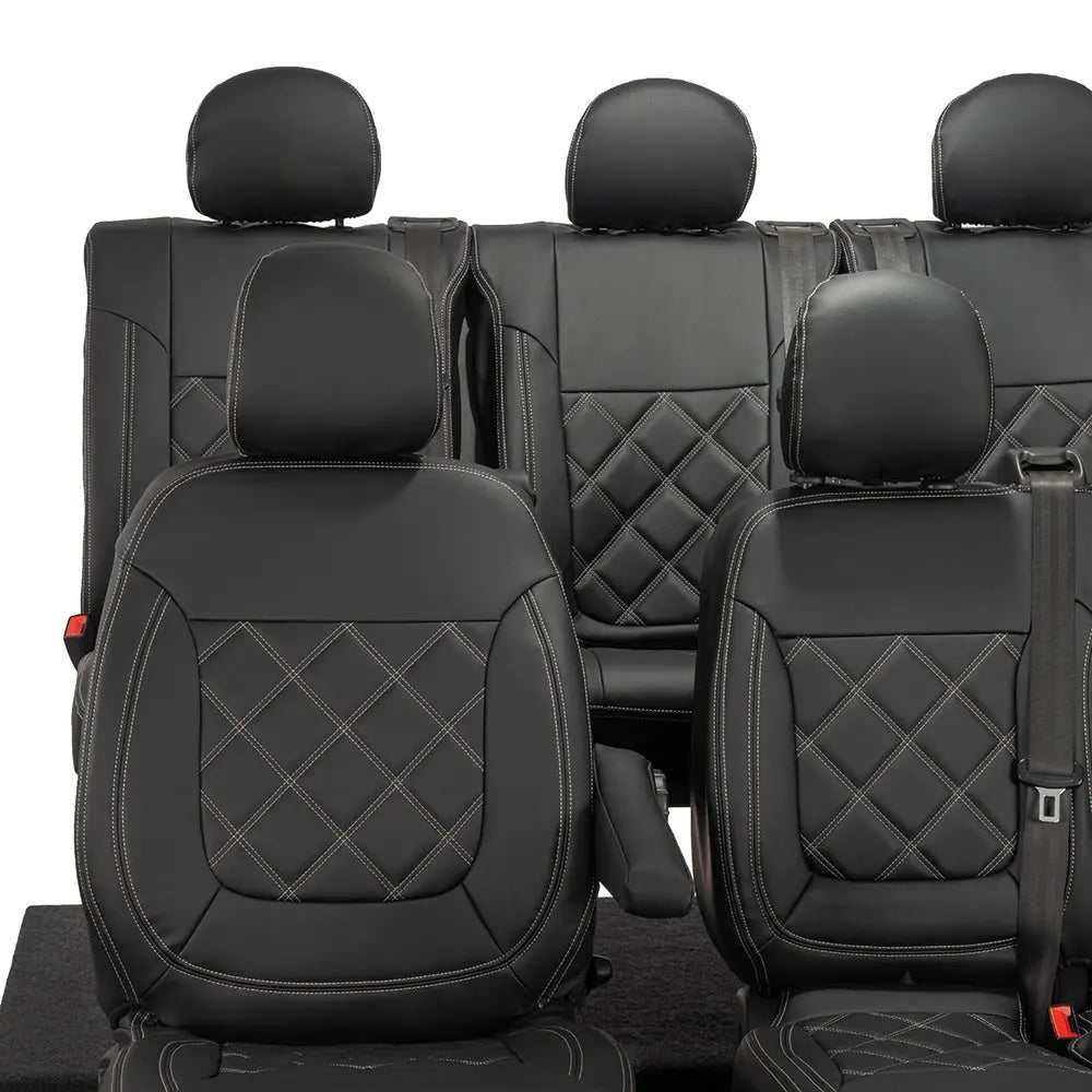 Fiat Talento Tailored Leatherette Seat Covers (2016 Onwards) - Black - UK Custom Covers