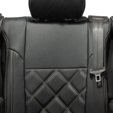 Renault Trafic Tailored Leatherette Seat Covers (2014 Onwards) - Black - UK Custom Covers