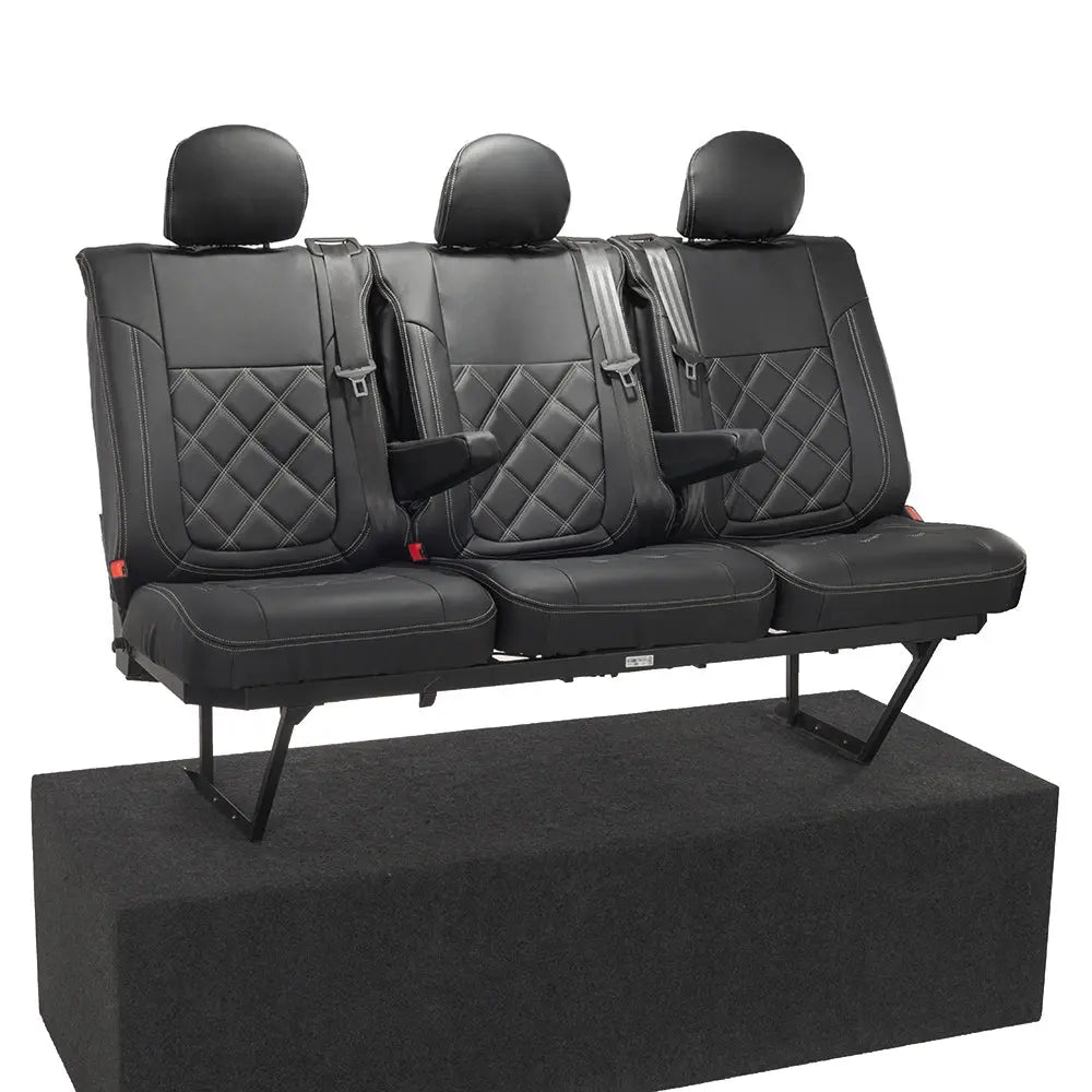 Fiat Talento Tailored Leatherette Seat Covers (2016 Onwards) - Black - UK Custom Covers