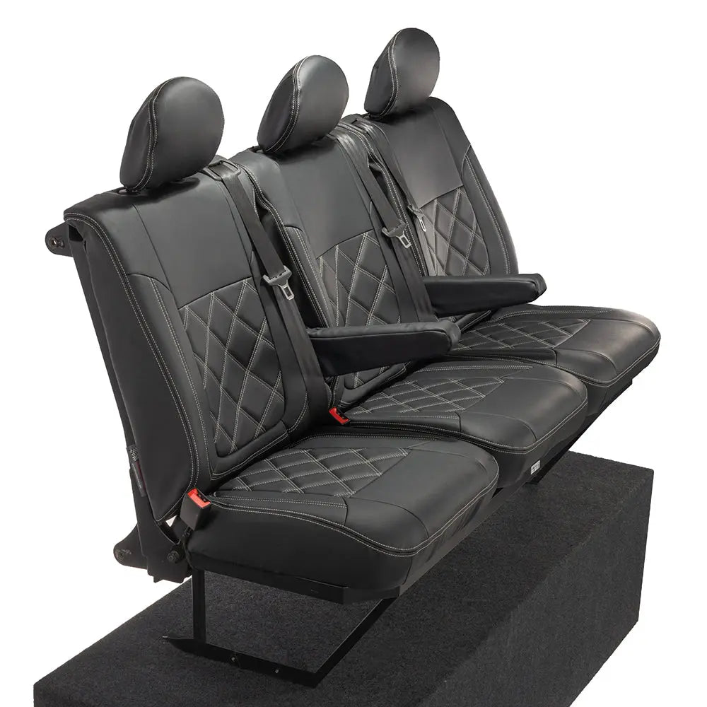 Fiat Talento Tailored Leatherette Seat Covers (2016 Onwards) - Black - UK Custom Covers