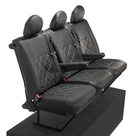 Fiat Talento Tailored Leatherette Seat Covers (2016 Onwards) - Black - UK Custom Covers