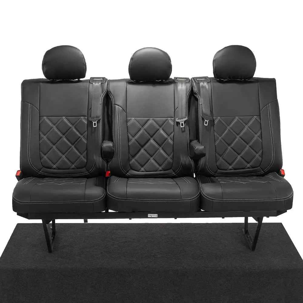 Renault Trafic Tailored Leatherette Seat Covers (2014 Onwards) - Black - UK Custom Covers