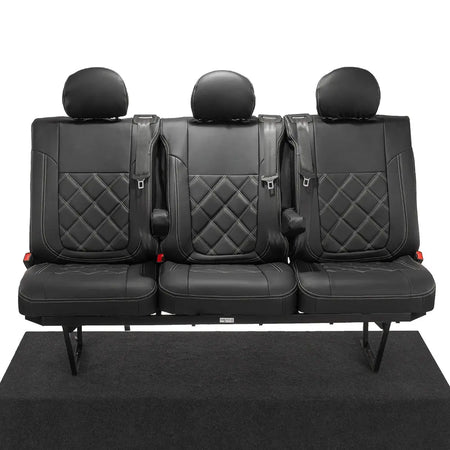 Renault Trafic Tailored Leatherette Seat Covers (2014 Onwards) - Black - UK Custom Covers