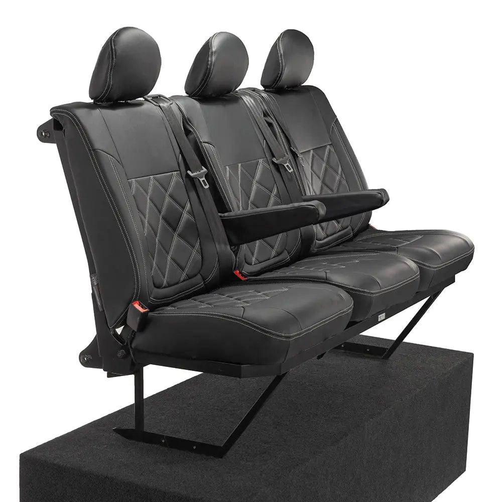 Fiat Talento Tailored Leatherette Seat Covers (2016 Onwards) - Black - UK Custom Covers