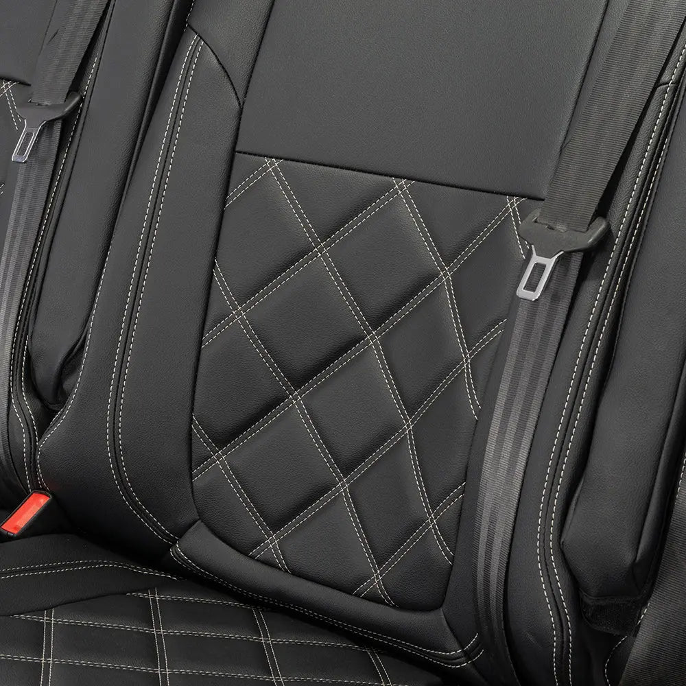 Fiat Talento Tailored Leatherette Seat Covers (2016 Onwards) - Black - UK Custom Covers