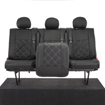 Renault Trafic Tailored Leatherette Seat Covers (2014 Onwards) - Black - UK Custom Covers