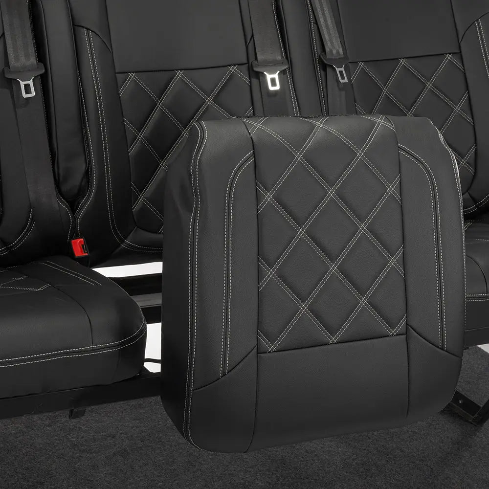 Renault Trafic Tailored Leatherette Seat Covers (2014 Onwards) - Black - UK Custom Covers