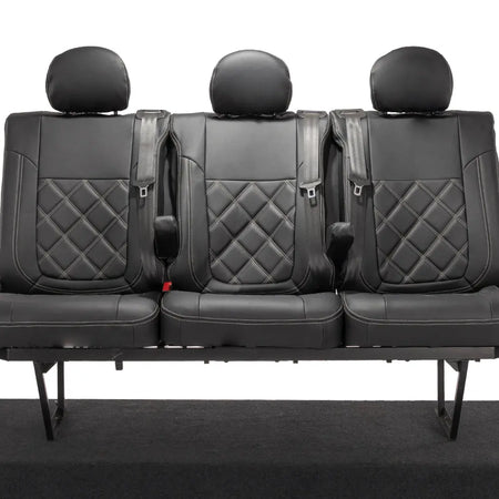 Renault Trafic Tailored Leatherette Seat Covers (2014 Onwards) - Black - UK Custom Covers