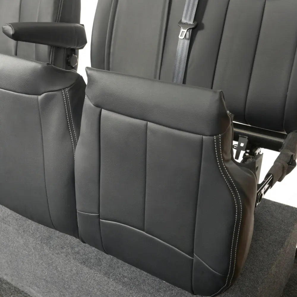 Ford Transit Van Tailored Leatherette Seat Covers - Black - UK Custom Covers