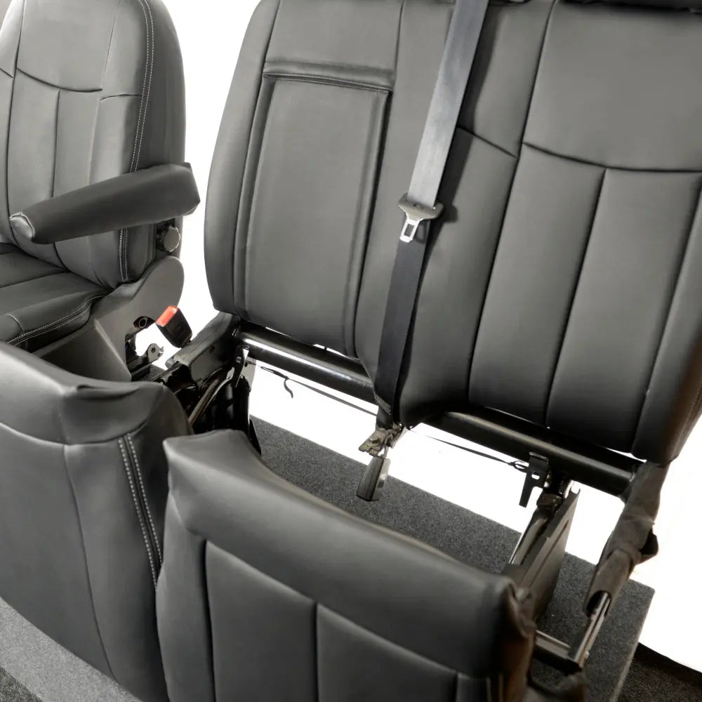 Ford Transit Van Tailored Leatherette Seat Covers - Black - UK Custom Covers