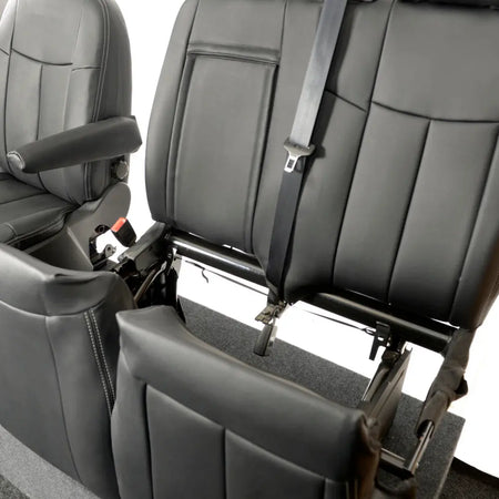 Ford Transit Van Tailored Leatherette Seat Covers - Black - UK Custom Covers