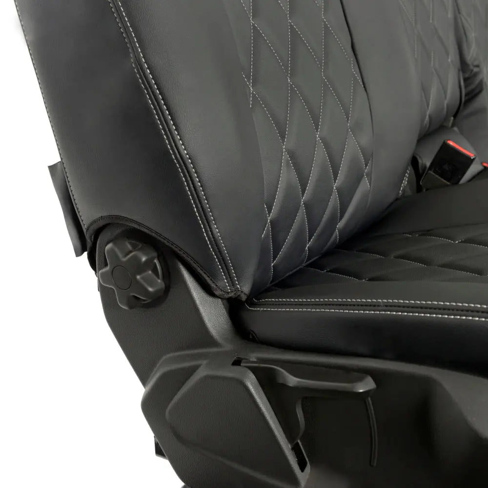 Ford Transit Connect Tailored Leatherette Seat Covers (2014 onwards) - Black - UK Custom Covers