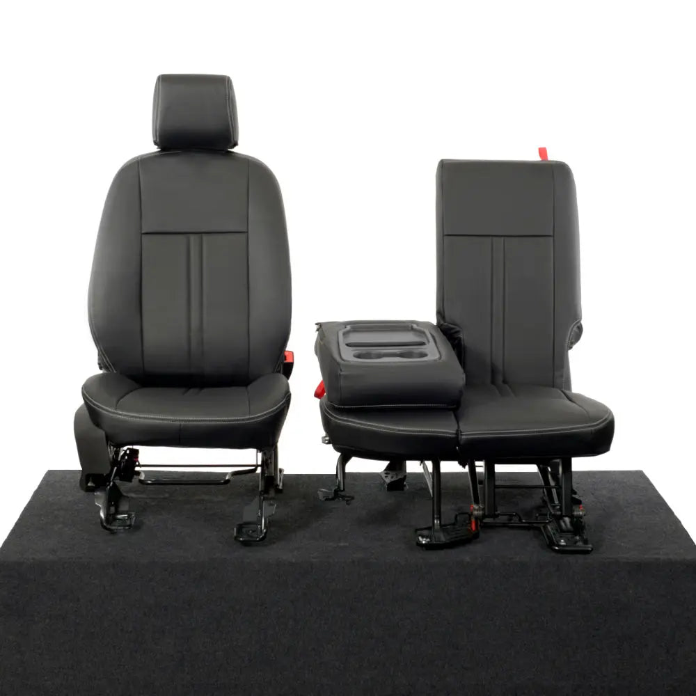 Ford Transit Connect Tailored Leatherette Seat Covers (2014 onwards) - Black - UK Custom Covers
