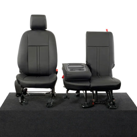 Ford Transit Connect Tailored Leatherette Seat Covers (2014 onwards) - Black - UK Custom Covers