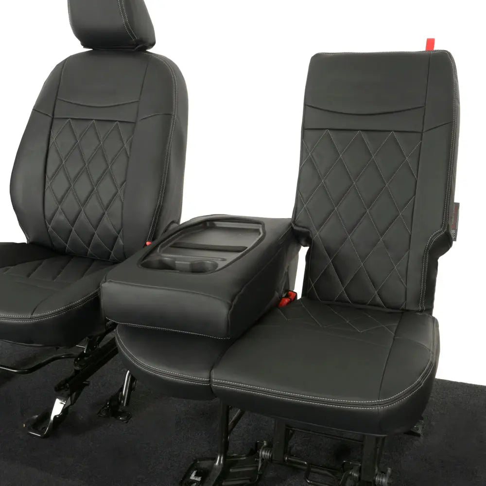 Ford Transit Connect Tailored Leatherette Seat Covers (2014 onwards) - Black - UK Custom Covers