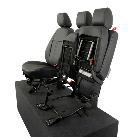 Ford Transit Connect Tailored Leatherette Seat Covers (2014 onwards) - Black - UK Custom Covers