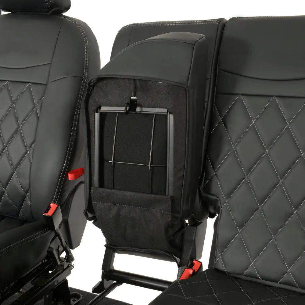 Ford Transit Connect Tailored Leatherette Seat Covers (2014 onwards) - Black - UK Custom Covers