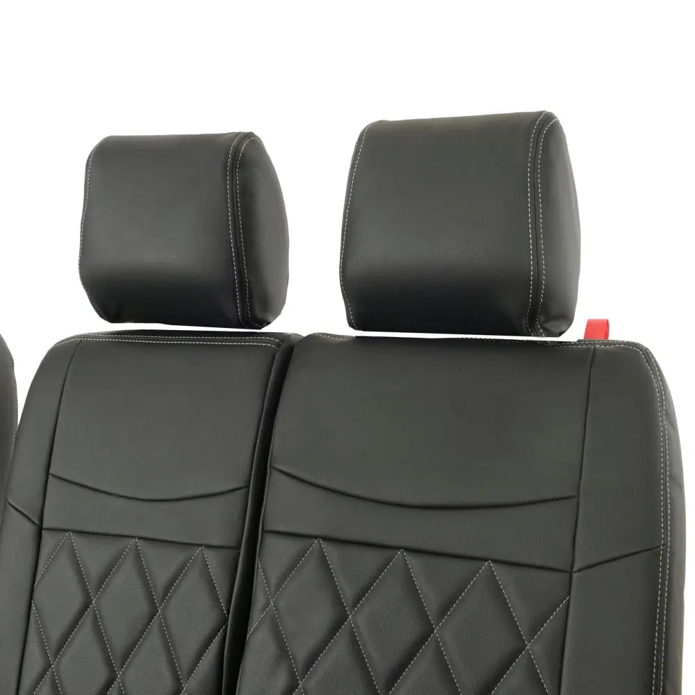 Ford Transit Connect Tailored Leatherette Seat Covers (2014 onwards) - Black - UK Custom Covers