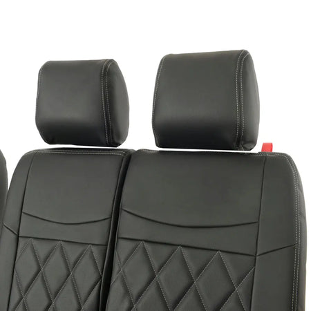 Ford Transit Connect Tailored Leatherette Seat Covers (2014 onwards) - Black - UK Custom Covers