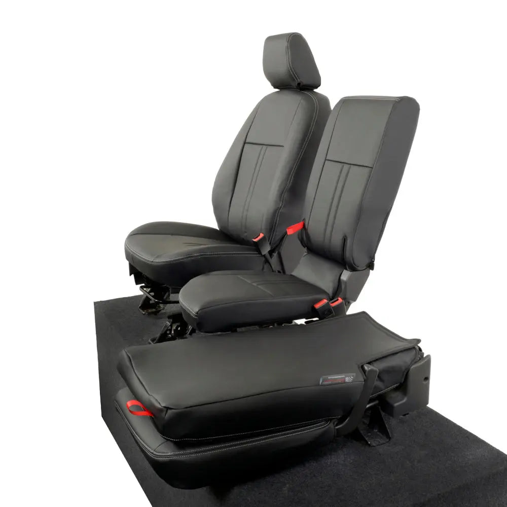 Ford Transit Connect Tailored Leatherette Seat Covers (2014 onwards) - Black - UK Custom Covers