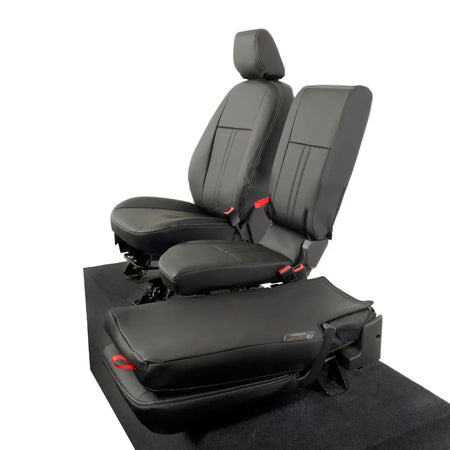 Ford Transit Connect Tailored Leatherette Seat Covers (2014 onwards) - Black - UK Custom Covers