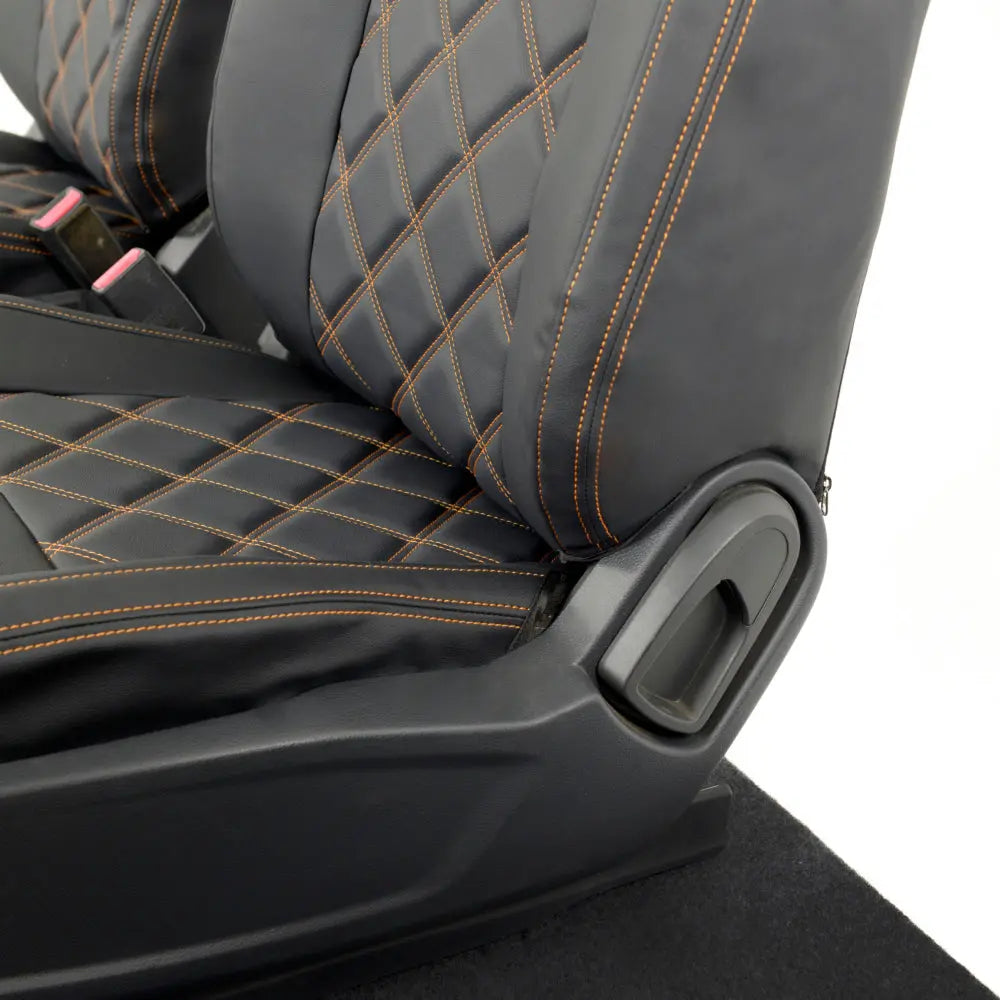 Ford Ranger Tailored Leatherette Seat Covers - Black - UK Custom Covers
