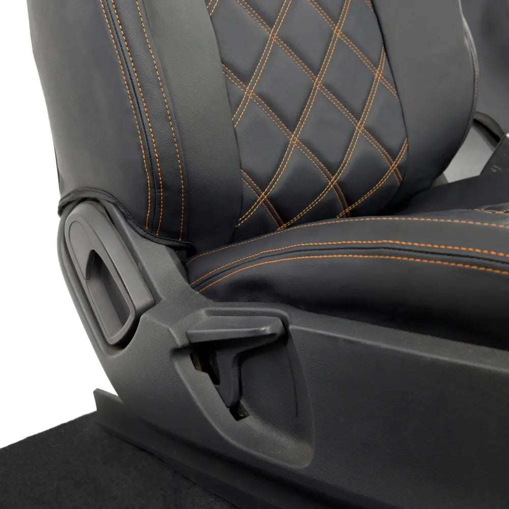 Ford Ranger Tailored Leatherette Seat Covers - Black - UK Custom Covers