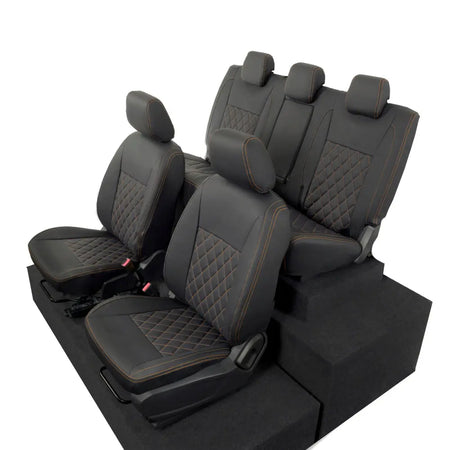 Ford Ranger Tailored Leatherette Seat Covers - Black - UK Custom Covers