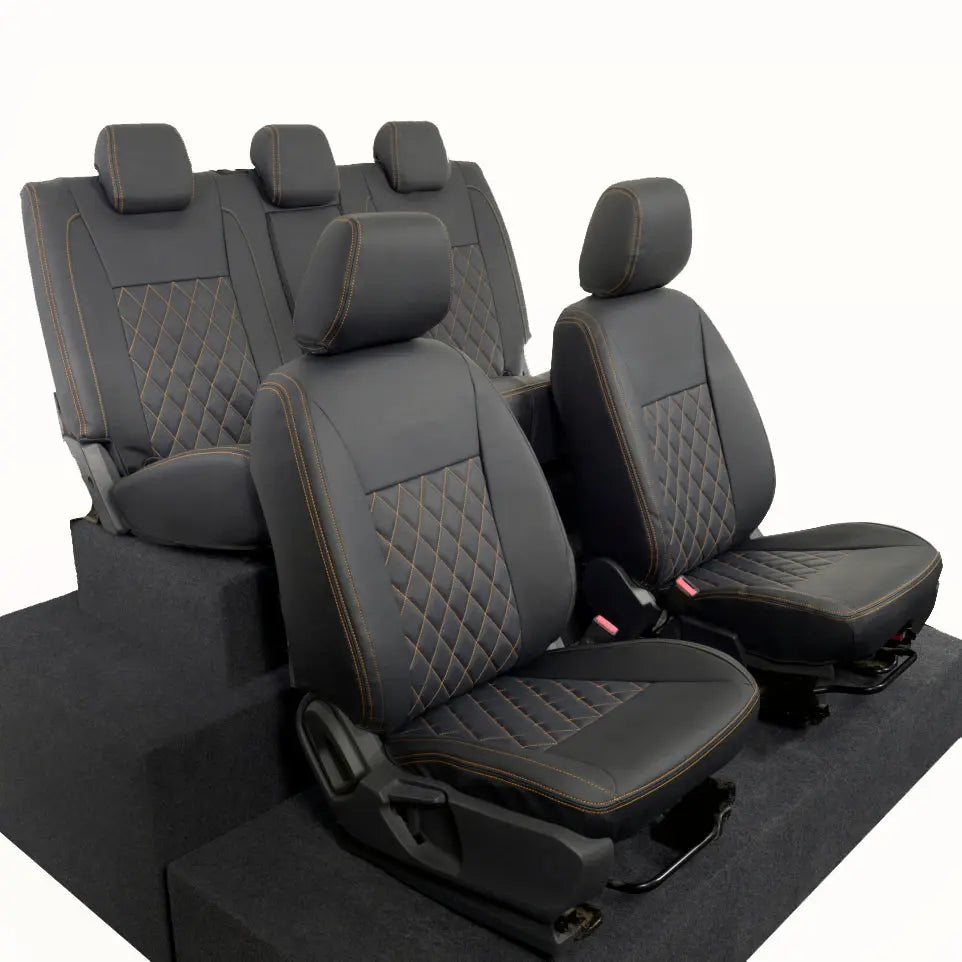Ford Ranger Tailored Leatherette Seat Covers - Black - UK Custom Covers