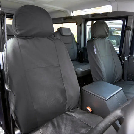 Fits Land Rover Defender 90 / 110 / 130 Tailored PU Seat Covers - UK Custom Covers