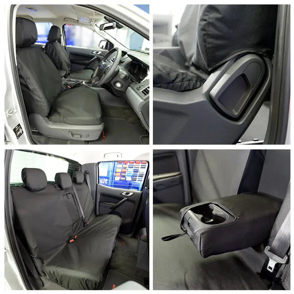 Ford Ranger Tailored PU Seat Covers - Black - UK Custom Covers