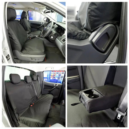Ford Ranger Tailored PU Seat Covers - Black - UK Custom Covers